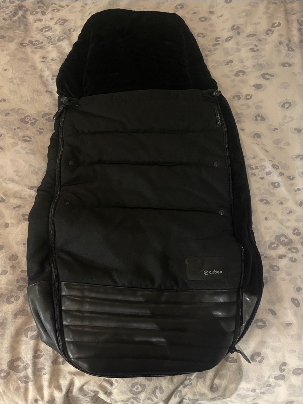 Cybex Black Padded Footmuff for Kids Strollers